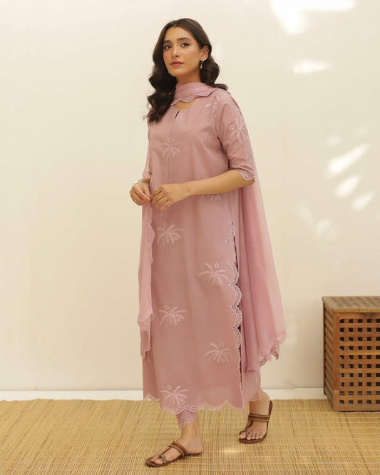 Dusty Bloom | 3-Piece Stitched