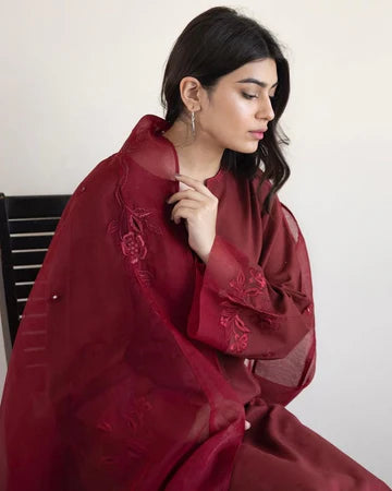 Deep Rouge | 3-Piece Stitched
